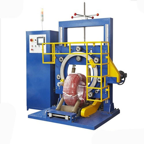Stretchwickler mit Drehring - FPH-400 - Shanghai Fhope machinery co.,ltd - vertikal / automatisch / für Wellrohre