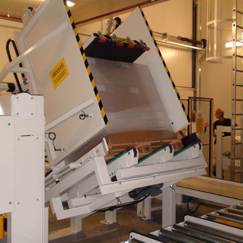 Automatisierter Palettenwechsler - Shanghai Fhope machinery co.,ltd - feststehend / für die Lebensmittel- und Getränkeindustrie