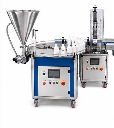 Automatische Füll- und Verschließanlage - START&CAPPING - CM3 ENGINEERING SRL - für Flüssigkeiten / Dreh / volumetrisch