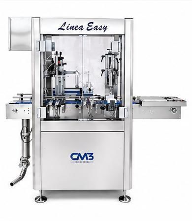 Halbautomatische Füll- und Verschließanlage - EASY LINE basic version - CM3 ENGINEERING SRL - für Flüssigkeiten / Monoblock / Industrie