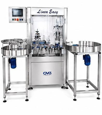 Vollautomatische Füll- und Verschließanlage - EASY LINE - CM3 ENGINEERING SRL - für Flüssigkeiten / Monoblock / Dreh
