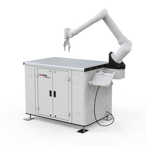 Roboterzelle für Zusammenbau - EasyDesk Alu - EasyRobotics - zur Endbearbeitung / Mess / Oberflächenbehandlung