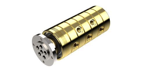 Drehdurchführung für Chemikalien - M2-SR5 series - ROTOTECH MAKİNA SAN. VE DIŞ TİC. LTD. ŞTİ. - 5-Wege / für Stranggussanlagen / Industrie