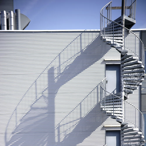 Wendeltreppe - Indus / Linea / Baro - Gei Gitterroste - Edelstahl / vergittert / für Fertigbau-Gebäude