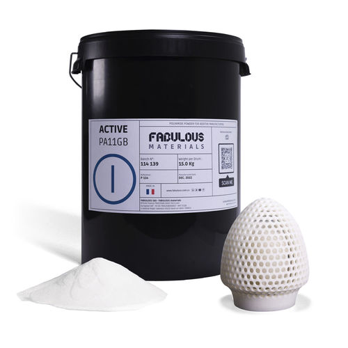Pulver für 3D-Drucker / Nylon - ACTIVE PA11 - FABULOUS - PA / chemikalienbeständig / hitzebeständig