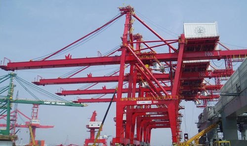 Festinstallierter Kran - DALIAN HUARUI HEAVY INDUSTRY GROUP CO.,LTD. - Ausleger / für Container