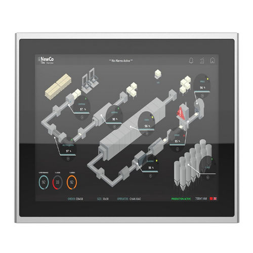 Monitor / kapazitive Projektionstechnologie - IMF-190X - INDATECH - Multitouchscreen / mit resistivem 5-Draht-Touchscreen / mit LED-Rückbeleuchtung