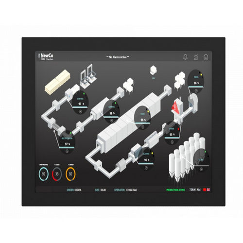 Monitor mit resistivem 5-Draht-Touchscreen - IMC-190X - INDATECH - mit LED-Rückbeleuchtung / Industrie / 19"