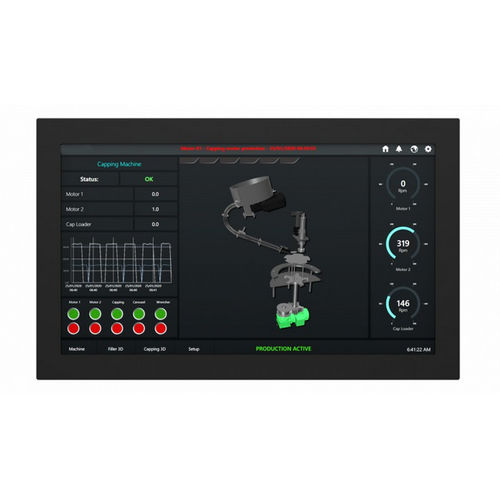 Monitor mit resistivem 5-Draht-Touchscreen - IMC-215X - INDATECH - mit LED-Rückbeleuchtung / Industrie / 21,5"