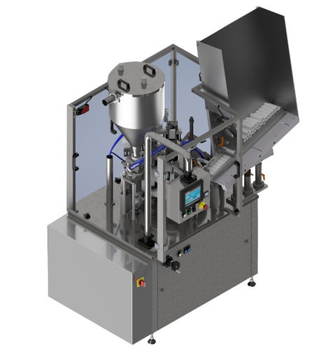 Automatische Abfüllmaschine mit Traysealer - TUBELINE - Albertina Machinery spol. s.r.o. - für Tuben / für Pharmaprodukte / für Nahrungsmittel