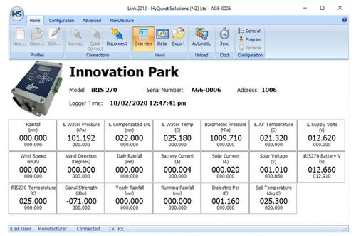 Messsoftware - iLink 2012  - KISTERS - HyQuest Solutions - Konfiguration / Datenregistriergerät