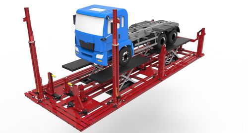 Richtbank für LKW - POWER TRUCK REVOLUTION - SDMR UG - mit Hebebühne / mit Zugarm / 20 t