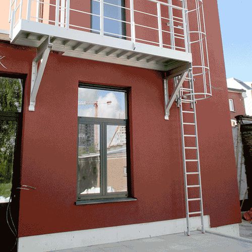 Aluminiumleiter - FLIP-01 - JOMY SA - einfach / mit Rückenschutz / für Bedachungen