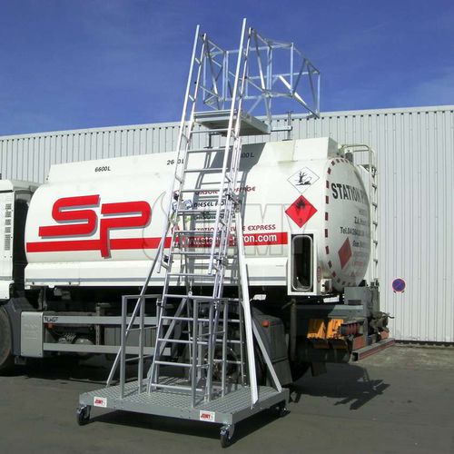 Aluminiumleiter - JOMY SA - mobil / Plattform / für Ziternen