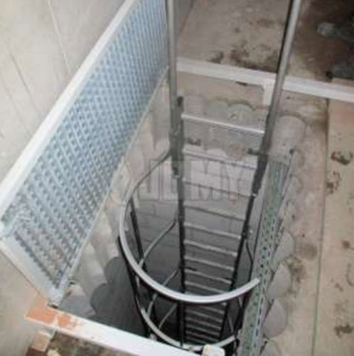 Aluminiumleiter - JOMY SA - teleskopisch / mit Rückenschutz / für Brunnen