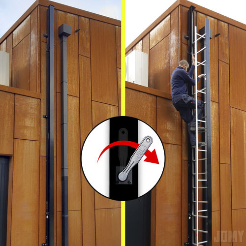 Versenkbare Leiter - JOMY SA - anodisiertes Aluminium / Falt / für Bedachungen