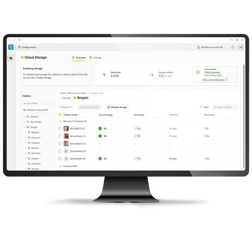 Lagerungssoftware - Axis Communications - für Kamera / Cloud