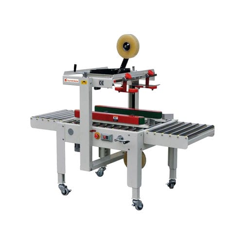 Halbautomatische Faltschachtel-Verschließmaschine - TURBEY PACKING MACHINERY - 1 Lasche / mit Klebeband