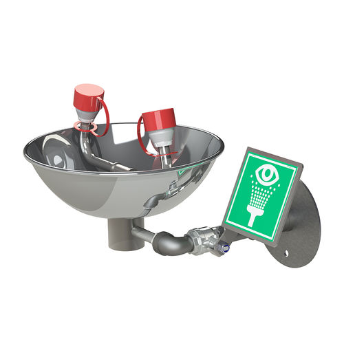 Wandmontierte Augen- und Gesichtsdusche - STD-85G(D) - Justrite Safety Group - zur Innenanwendung / für Außenbereich