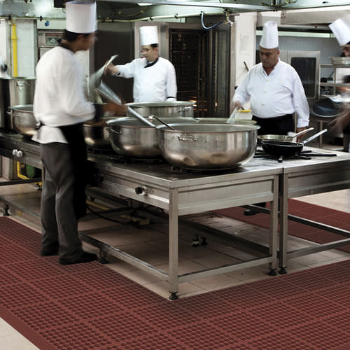 Anti-Ermüdung Matte - Cushion Ease™ Red 550RD - Justrite Safety Group - Luftblasen / Nitrilkautschuk / für die Lebensmittelindustrie