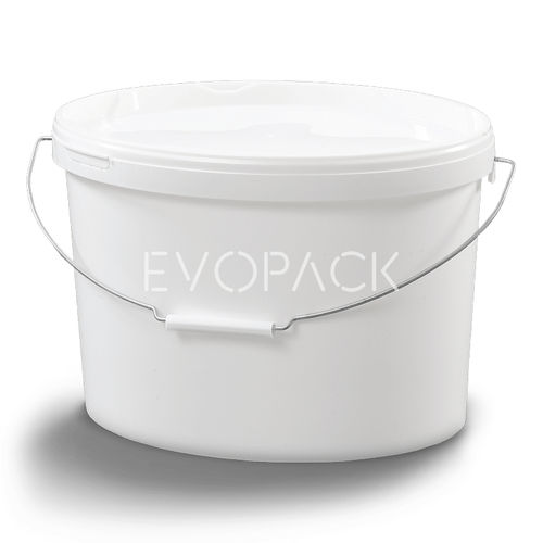 Kunststoffeimer - 80019 - EVOPACK - oval / mit Deckel / mit Griff