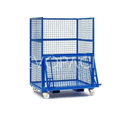 Transportwagen - 94077 - EVOPACK - Edelstahl / Gitter-Plattform / mit Lenkrolle
