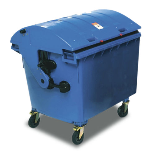 HDPE-Müllbehälter - KA 1100 - EVOPACK - für Industrieprodukte / mit Deckel / 4 Räder