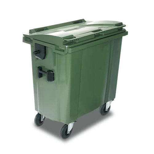 HDPE-Müllbehälter - KA 770 - EVOPACK - für Industrieprodukte / mit Deckel / 4 Räder