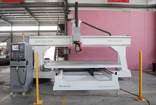 CNC-Bearbeitungszentrum / 5-Achs - iGW-5A - igoldencnc - vertikal / mit mobilem Tisch / Anfasungsbearbeitung