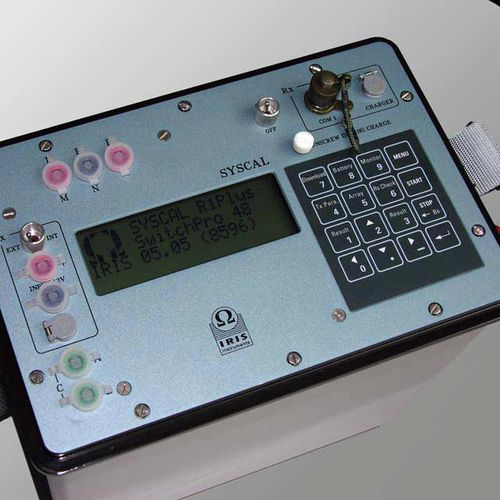 Messinstrument / spez. Widerstand - Syscal Junior - Iris Instruments - induzierte Polarisation / Aufladbarkeit / Salzgehalt
