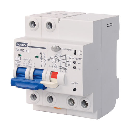 Lichtbogenschutz-Schutzschalter - AFDD-63 - ZHEJIANG VEKON TECHNOLOGY CO.,LTD - zweipolig / Kurzschluss / modular
