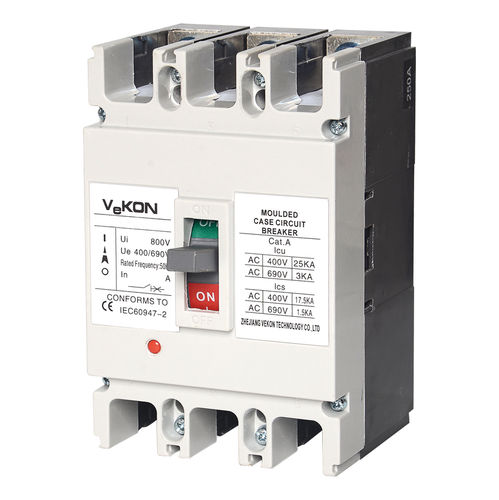 Gussgehäuse-Schutzschalter - VCM1 series - ZHEJIANG VEKON TECHNOLOGY CO.,LTD - Thermo / Kurzschluss / Überlast