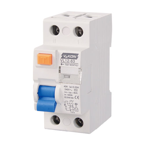 AC-Fehlerstromschutzschalter - VL12-63  - ZHEJIANG VEKON TECHNOLOGY CO.,LTD - 4-polig / zweipolig