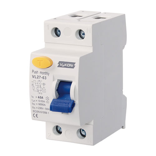 AC-Fehlerstromschutzschalter - VL27-63  - ZHEJIANG VEKON TECHNOLOGY CO.,LTD - 4-polig / zweipolig