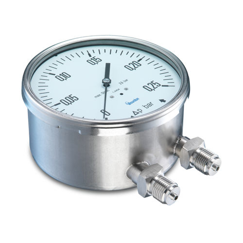 Differential-Manometer - MZ7 - Bourdon - mit Zifferblatt-Anzeige / Gewinde / Edelstahl