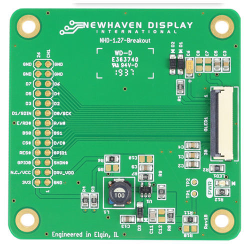 Steckkarte - NHD-1.27-Breakout - NEWHAVEN DISPLAY INTERNATIONAL