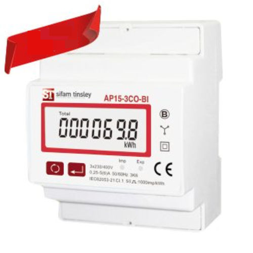 Drehstromzähler - AP15-3CO-BI - Sifam Tinsley - für DIN-Schiene / digital