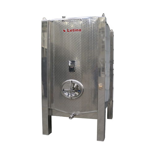 Speichertank - KR series - Letina - für Flüssigkeiten / Edelstahl / rechteckig