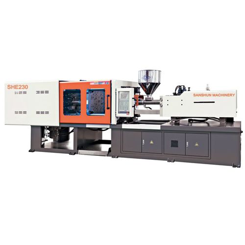 Horizontale Spritzgießmaschine - SHE230 - NINGBO SANSHUN MACHINERY & TECHNOLOGY CO.,LTD - hydraulisch / Kniehebel / für Kfz-Bauteile
