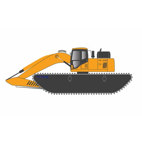 Amphibischer Bagger - RL-AE15 - Relong Tech - Mini / auf Raupen / Diesel