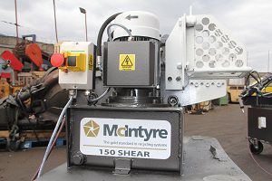 Alligatorschere - McIntyre 150 - JMC Recycling Systems Ltd - elektrisch / für Stahlschrott / halbautomatisch