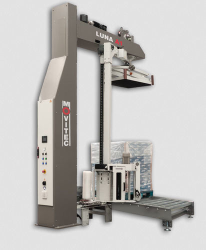 Horizontaler Stretchwickler - Luna A1 - MOVITEC WRAPPING SYSTEMS, SLU - automatisch / für starke Beanspruchung / Schutzrand