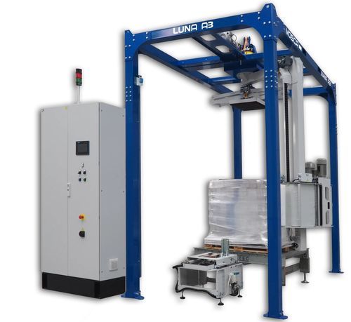 Stretchwickler mit Drehring - Luna A3 - MOVITEC WRAPPING SYSTEMS, SLU - automatisch / Folien-Abdecksystem / Kantenschutz-Applikator