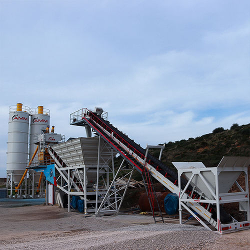 Mobile Betonmischanlage - Fastmix 100MB - ATLANTIC Machinery Manufacturing (AMM) - Doppelwellen / mit Bandförderer