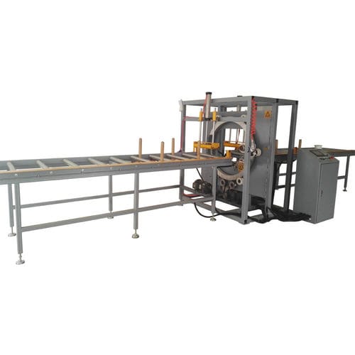 Horizontaler Stretchwickler - S800E - Qingdao Ausense Packing Equipment Co., Ltd. - halbautomatisch / für lange Produkte / mit Stretchfolie