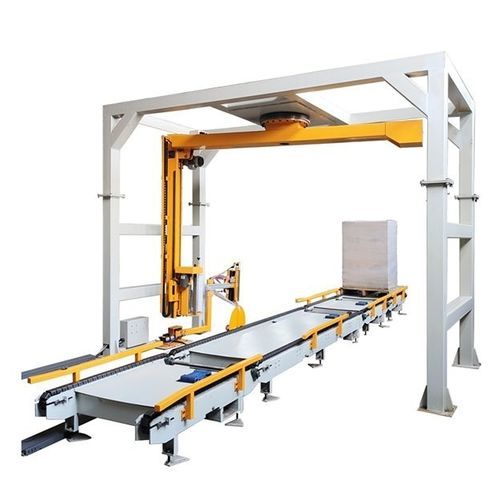 Stretchwickler mit Dreharm - LR1800F - Qingdao Ausense Packing Equipment Co., Ltd. - automatisch / Paletten / mit Förderer