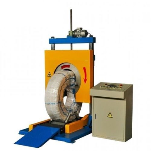 Vertikaler Stretchwickler - YP200F - Qingdao Ausense Packing Equipment Co., Ltd. - vollautomatisch / für Spulen