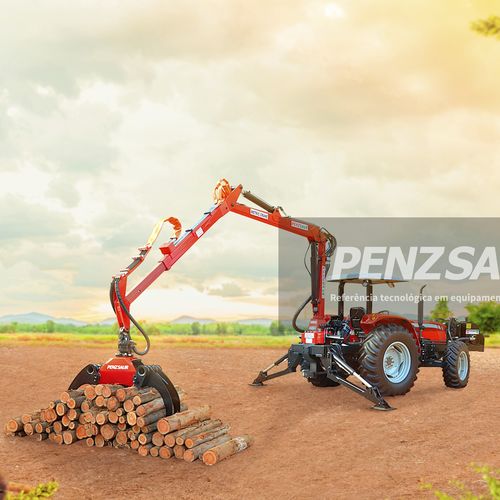 Kran für Forstwirtschaft - Saur - mobil / mit Gelenk / zum Laden