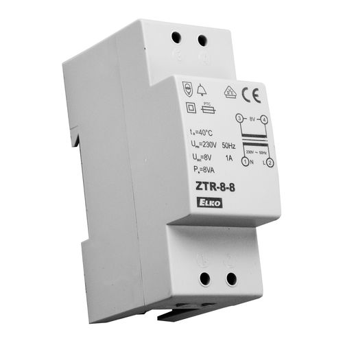 Stromversorgungstransformator - ZTR-8-8 - ELKO - verkapselt / DIN-Schienen / AC
