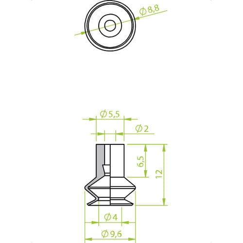 Silikon-Saugnapf - 210.008.010.01 - Morali GmbH - Polyurethan / NBR / Silikon